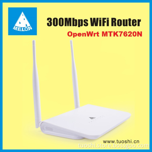 OpenWrt wireless router MTK7620N chipset 300Mbps double 5dbi omni antennas Melon R658